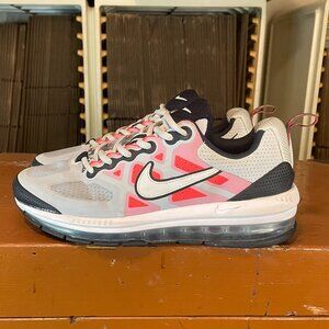 NIKE Air Max Genome Men's Size 9 Infrared Red White Platinum Shoes DC9410-001